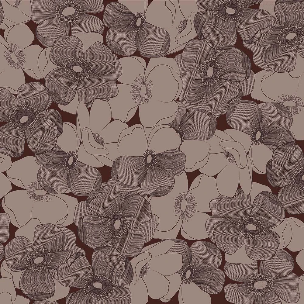Wallpaper FLOWER PETALI CREMISI