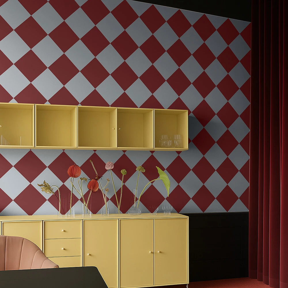 Обои Murals CHECKMATEC CRIMSON FROST (2)