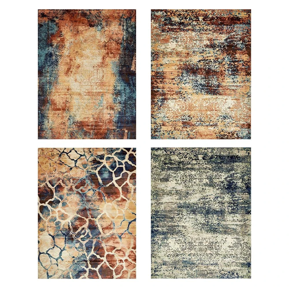Area rugs with Abstract Distressed Patterns
