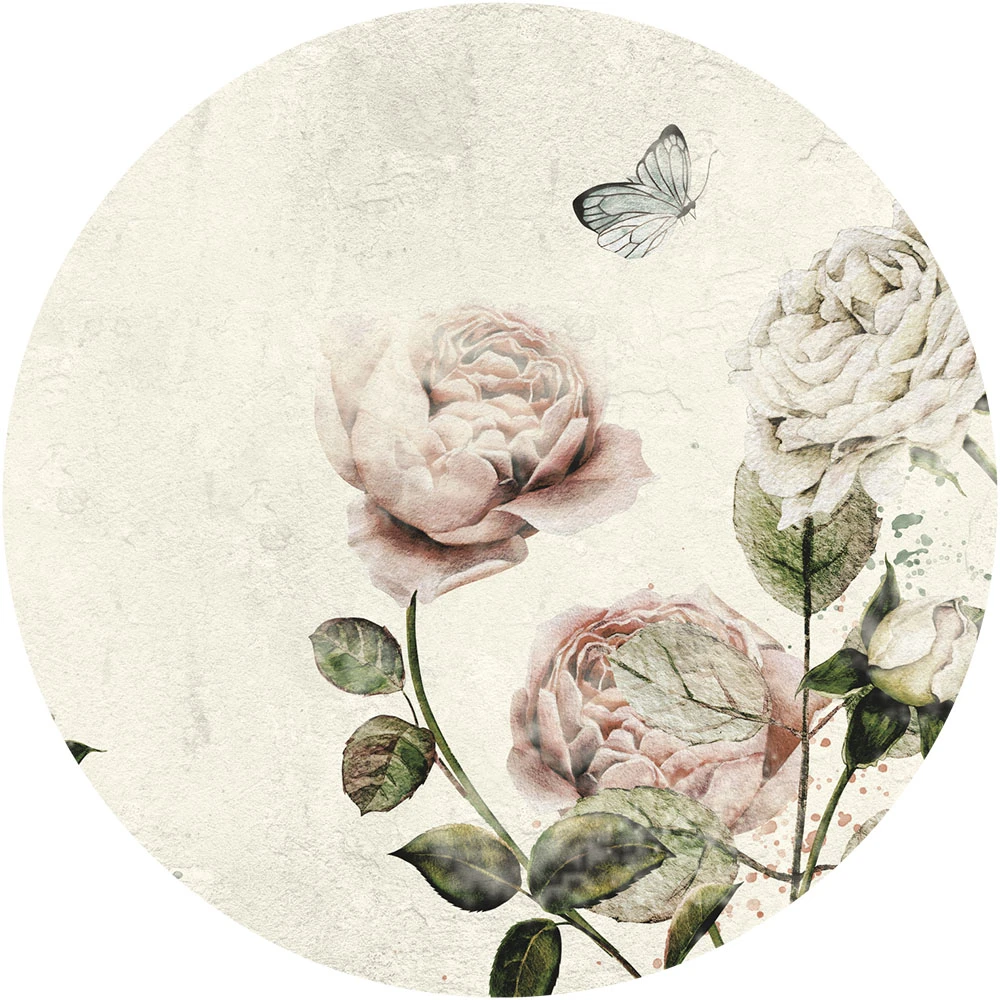 Wallpaper Rose Dream White circle