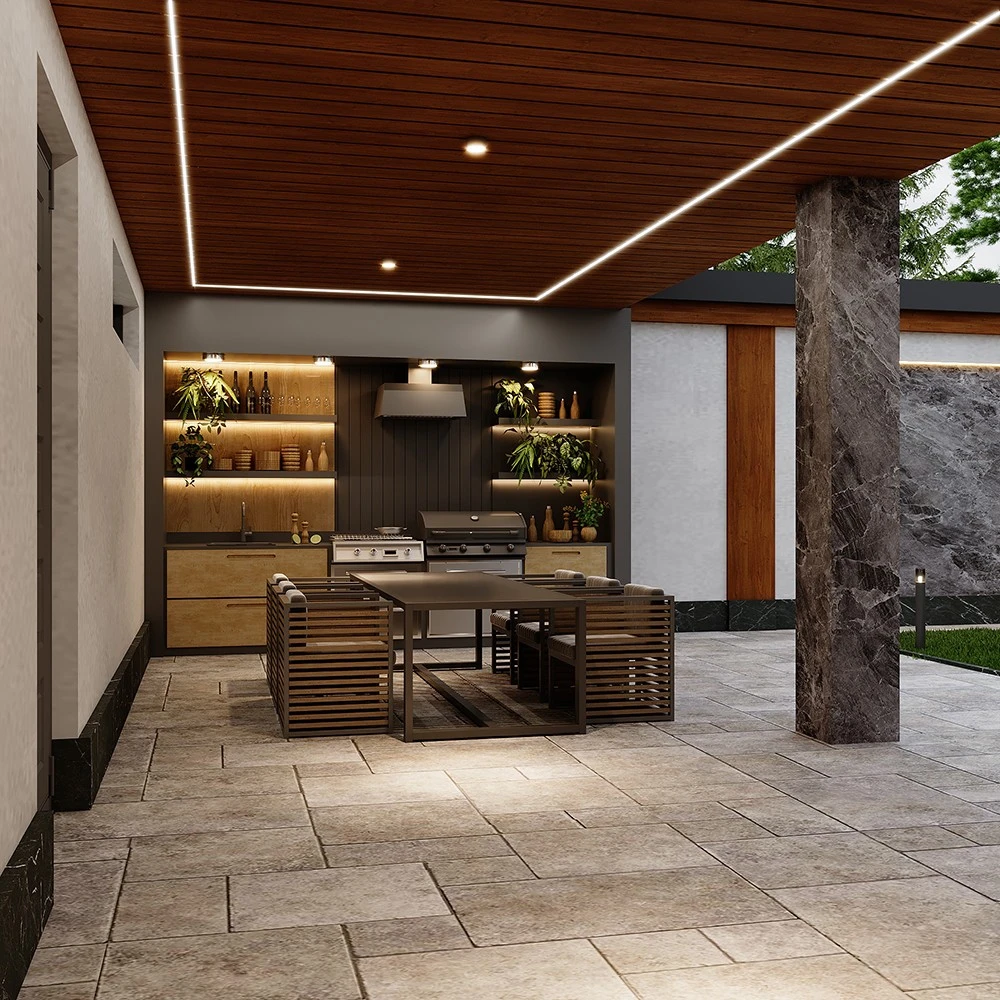 Modern Private House Exterior 3D Scene for Visualization (7)