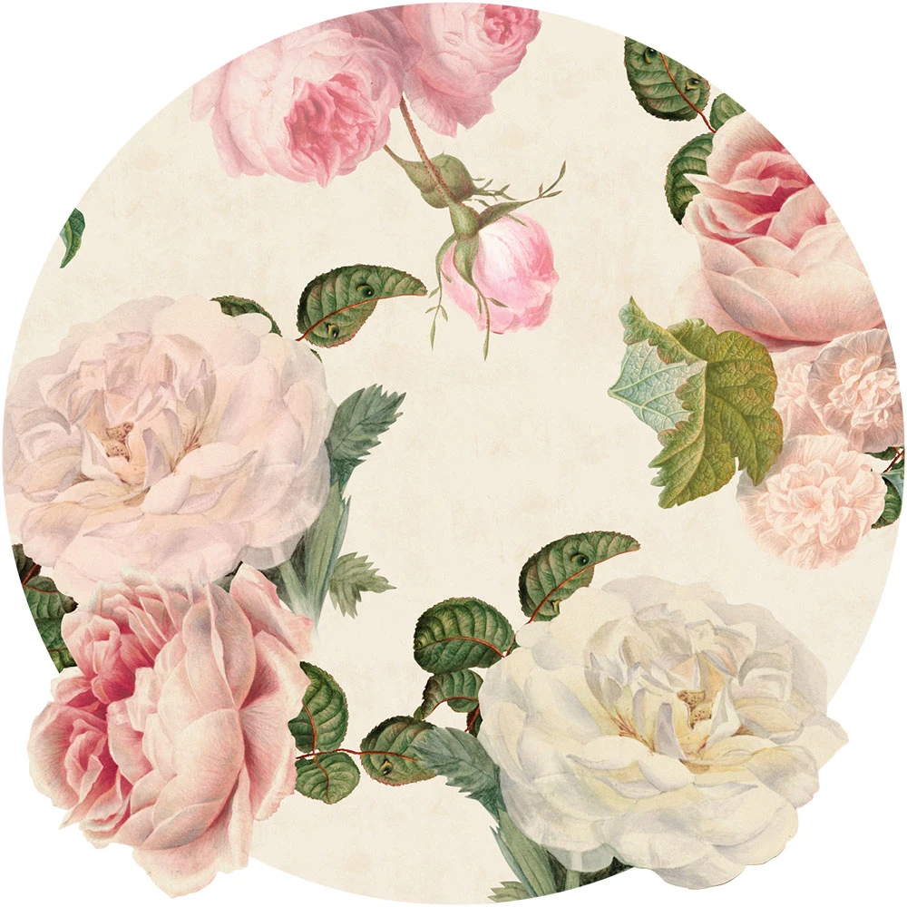Wallpaper Roses Cream circle