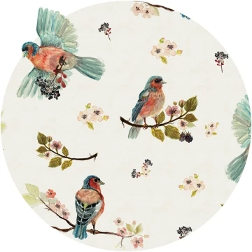 Wallpaper Uccello Cantante Cream circle