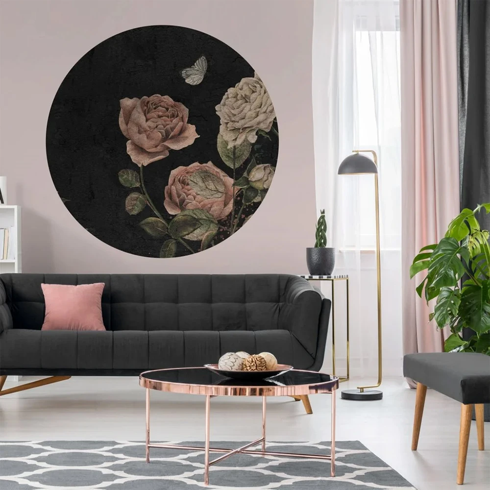 Wallpaper Rose Dream Black circle (2)