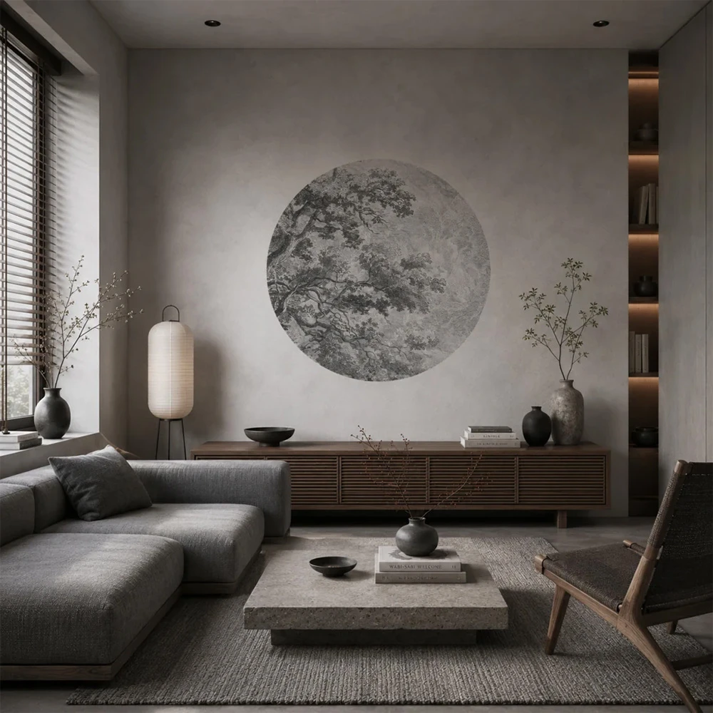 Wallpaper Sanctuary Grey circle (2)