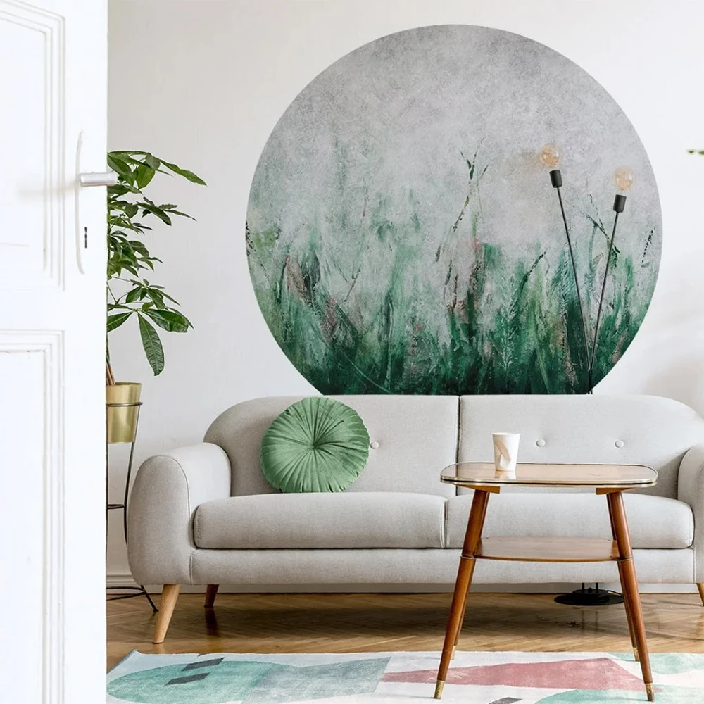 Wallpaper Wall Art Tosca Green circle (2)