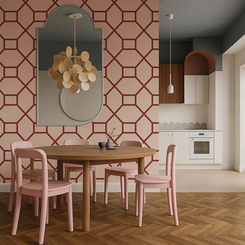 Tapete Murals HONEYCOMB CRIMSON MESH (2)
