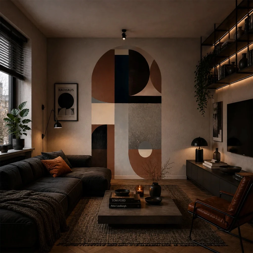 Wallpaper Wall Art Opus Cobalt arc (2)