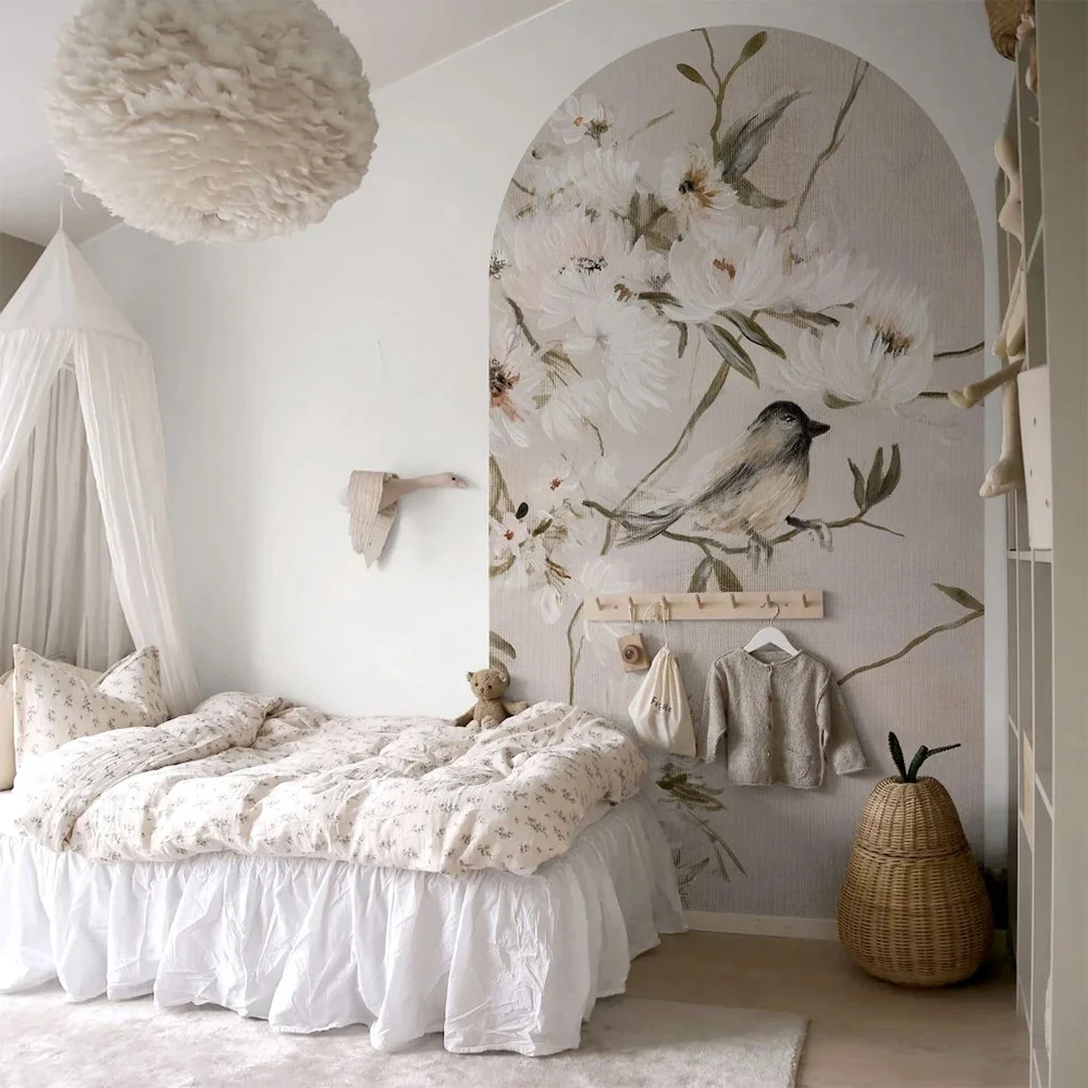 Wallpaper Wall Art Trel Beige arc (2)