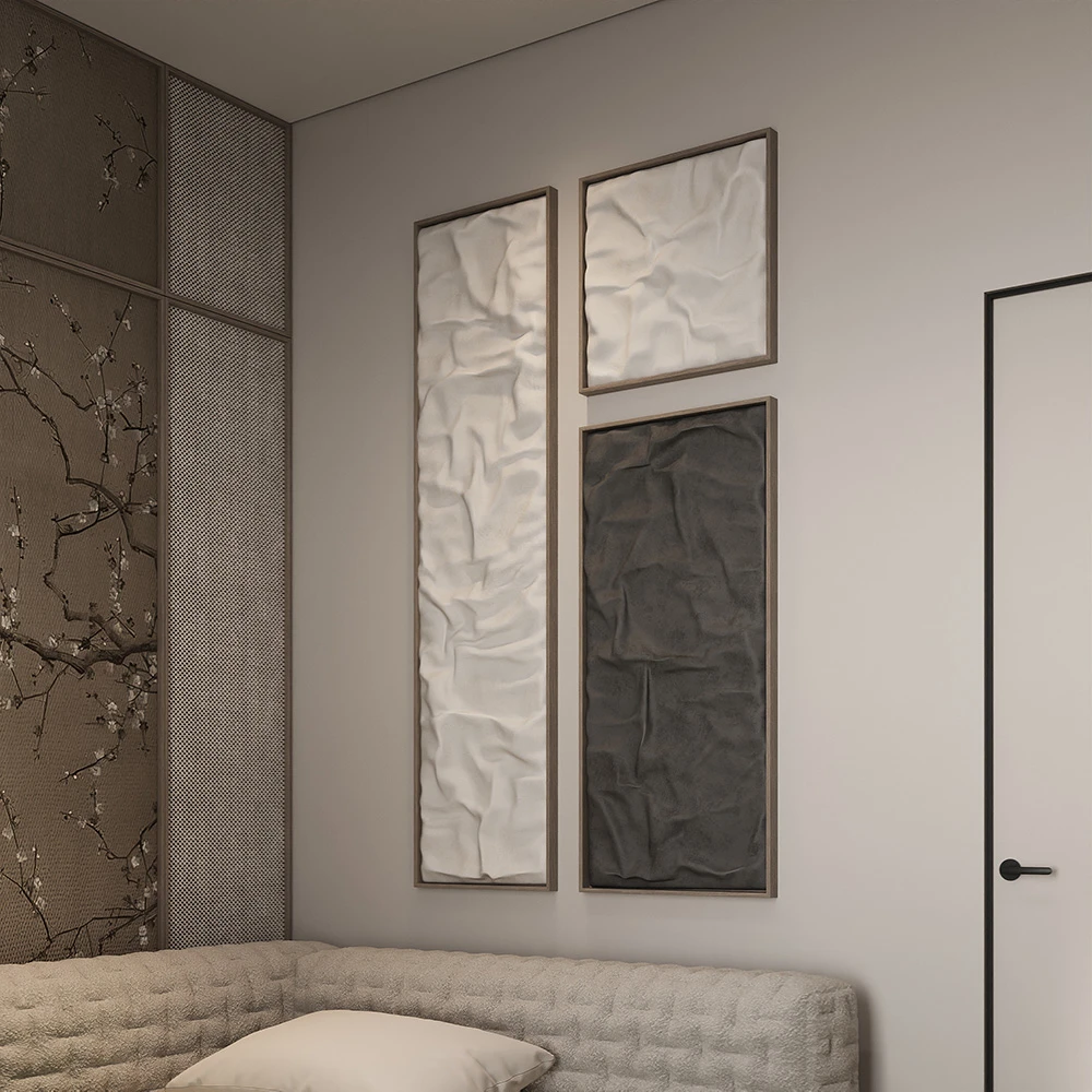 Japandi Residential Bedroom Interior 3D Scene (6)