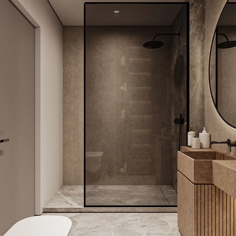 Modern Contemporary Bathroom 3D Scene (2)