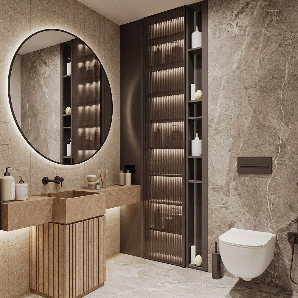Modern Contemporary Bathroom 3D Scene (3)