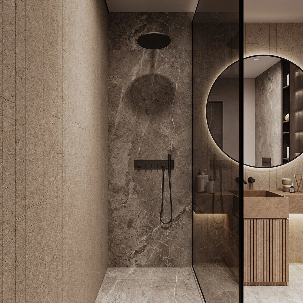Modern Contemporary Bathroom 3D Scene (5)