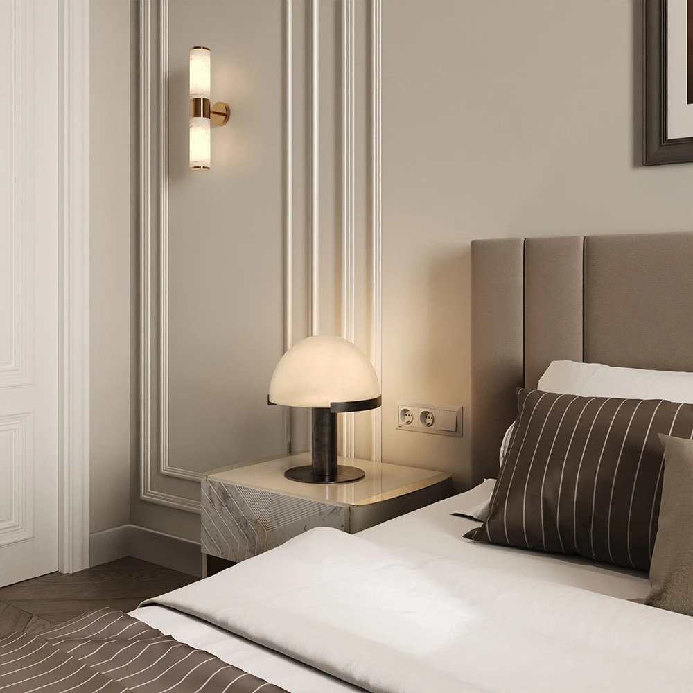 Neoclassic Elegant Bedroom Interior 3D Scene (6)
