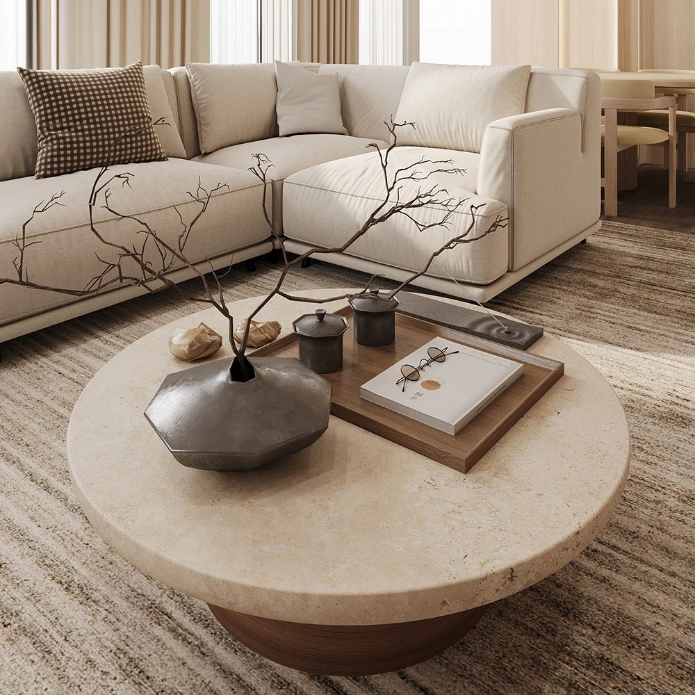 Modern Living and Dining Room Interior 3D Scene (2)