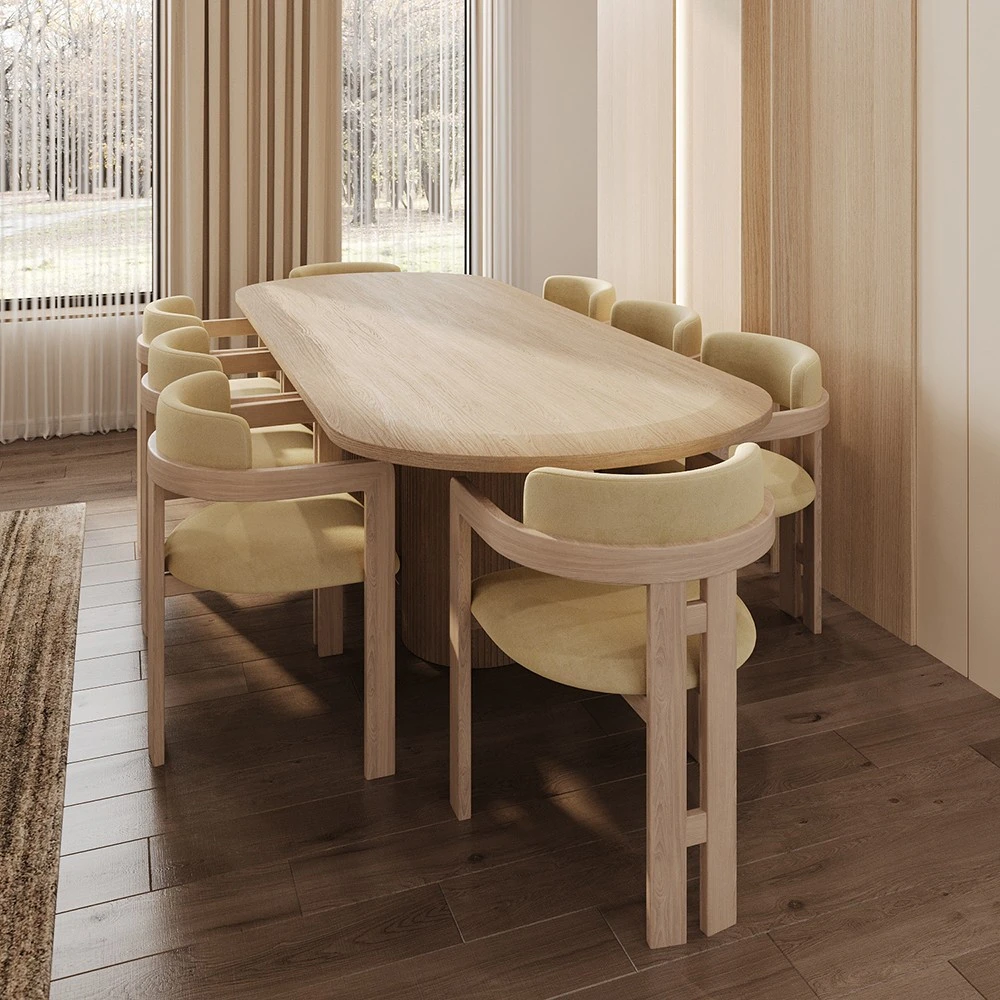 Modern Living and Dining Room Interior 3D Scene (3)