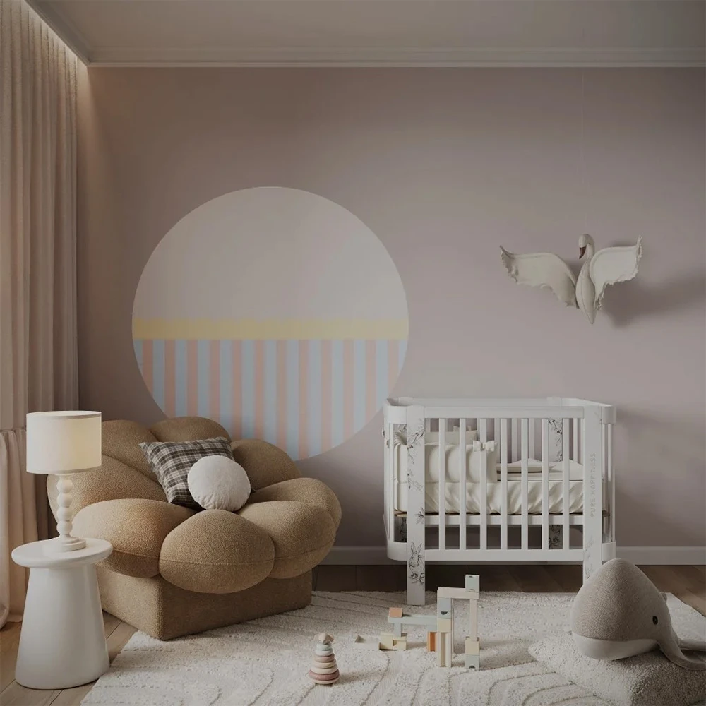 Tapete Wall Art Stripe Powder circle (2)