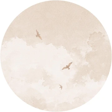 Wallpaper Golden Birds circle