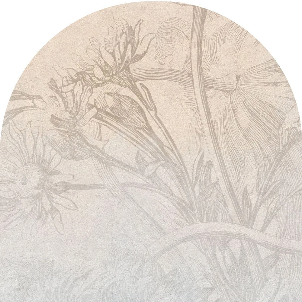 Wallpaper Sisal Ombre Flower arc