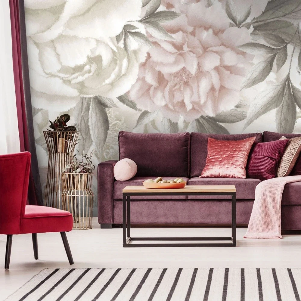 Tapete Wall Art Peony Light Big (2)