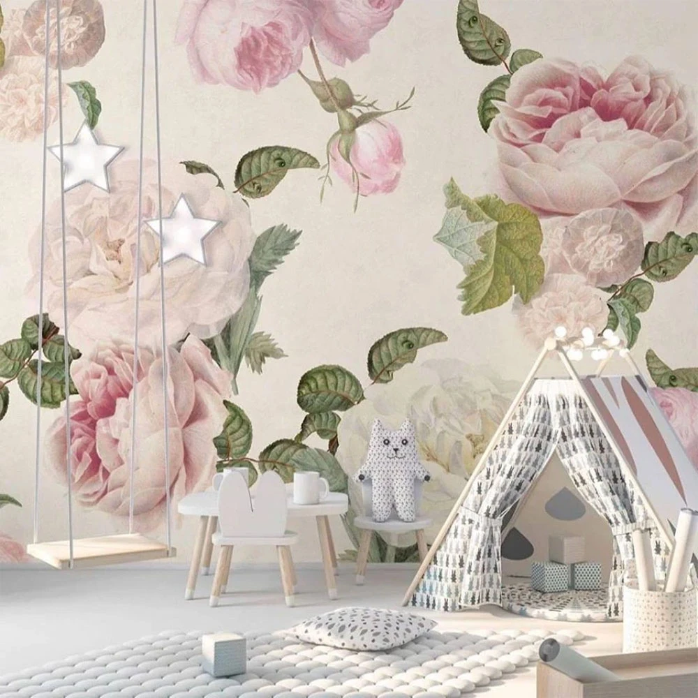 Tapete Wall Art Rosen Creme (2)