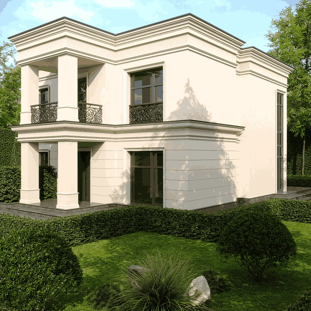 Neoclassic Private House Exterior 3D Scene