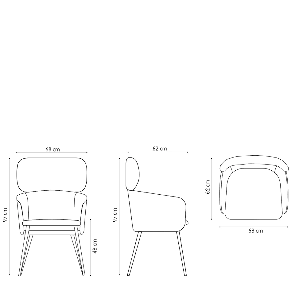 Armchair BALU MET XL (7)