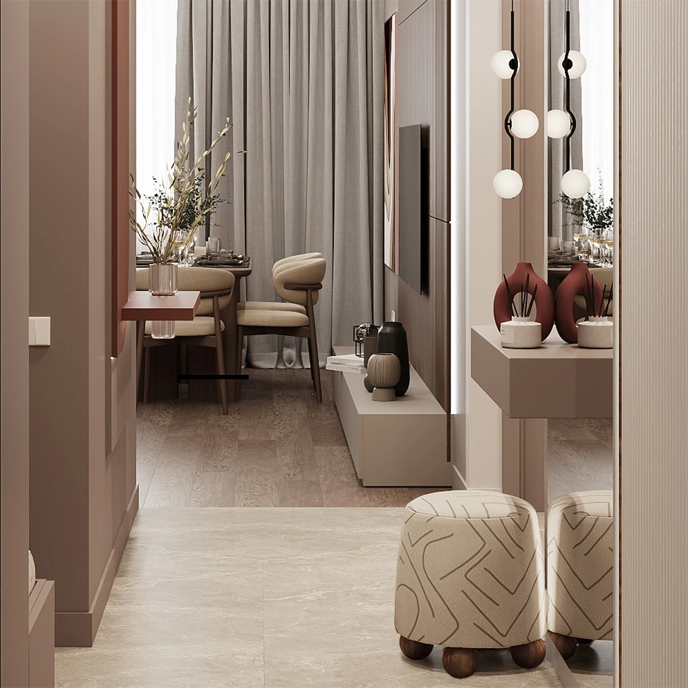Modern Residential Studio Interior 3D Scene