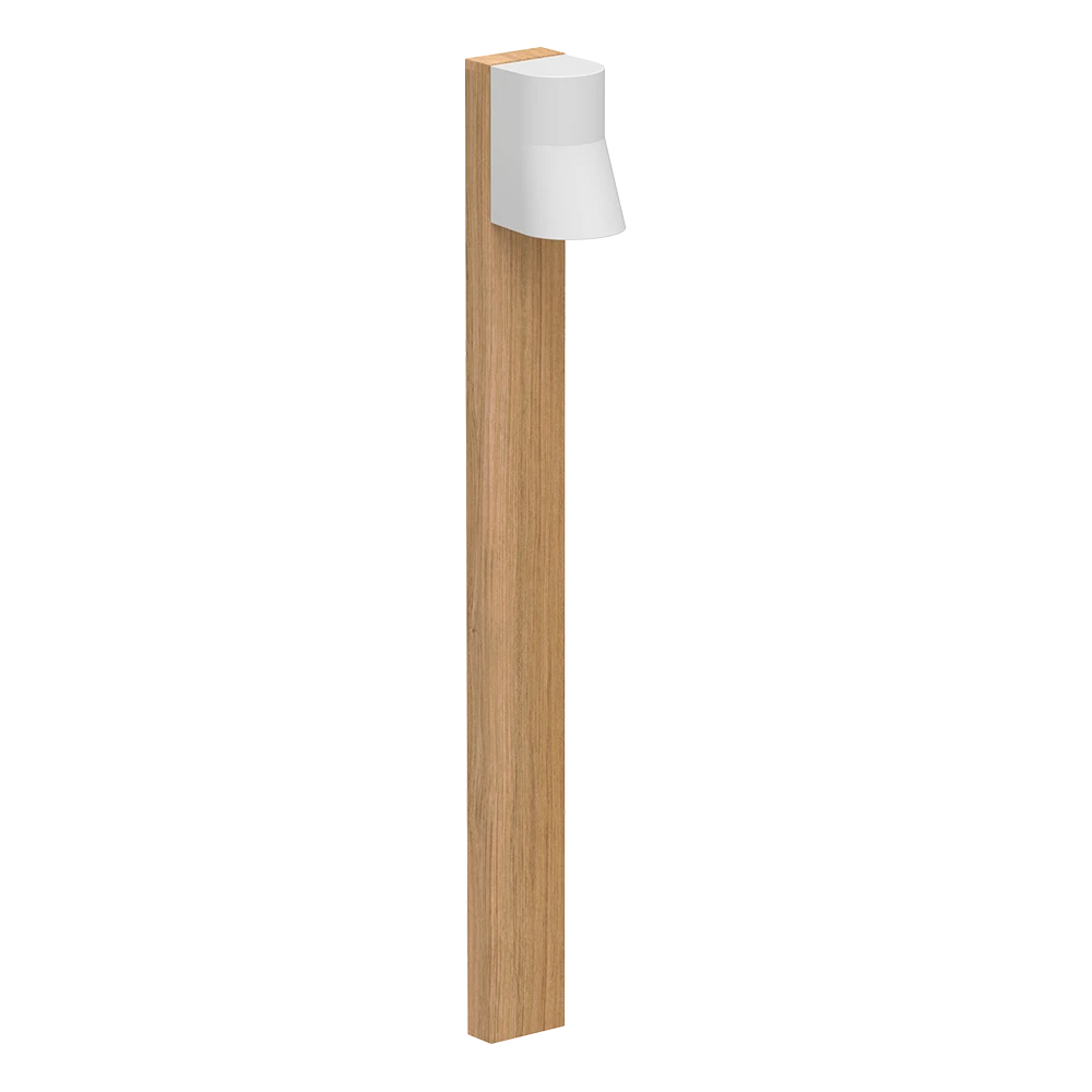 Light Beacon Bollard LED  140cm teak & porcelain