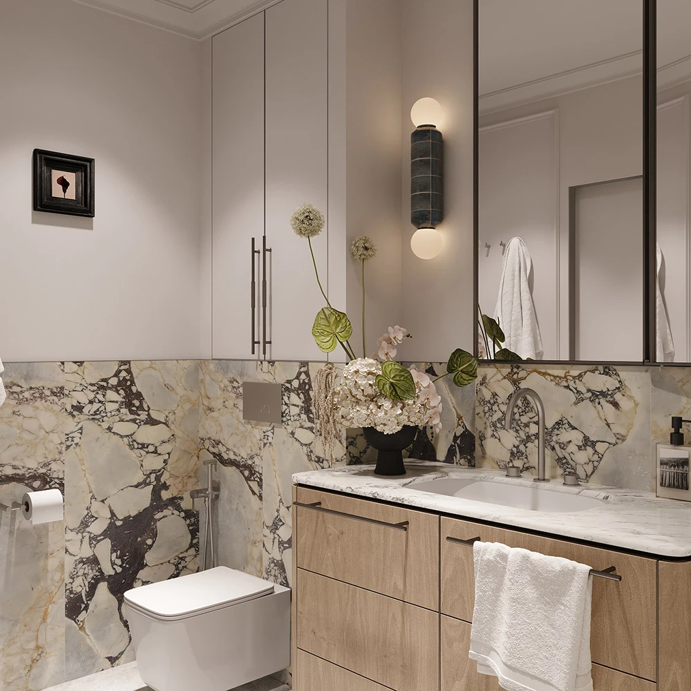Scène 3D d'intérieur d'appartement moderne (14)