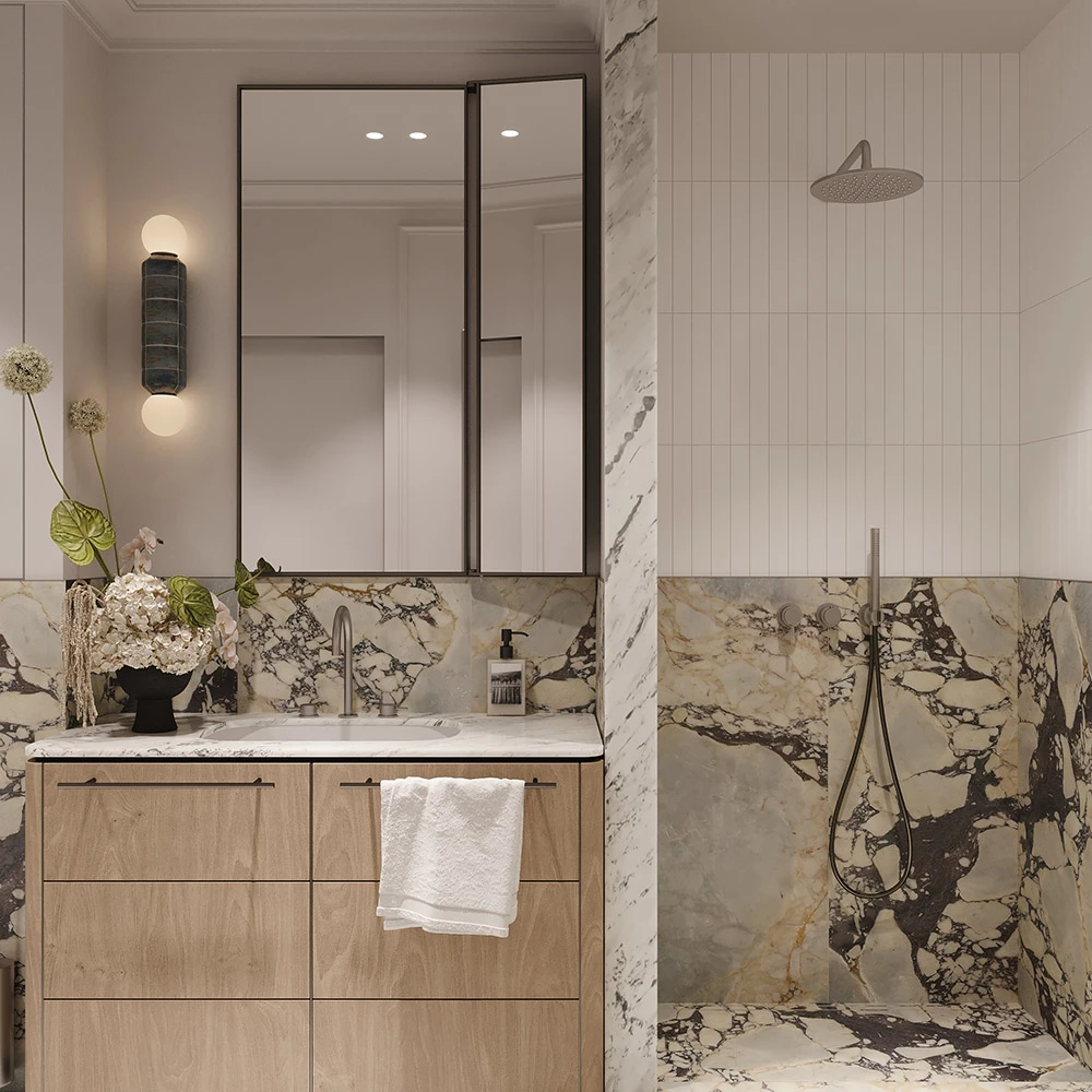 Scène 3D d'intérieur d'appartement moderne (17)