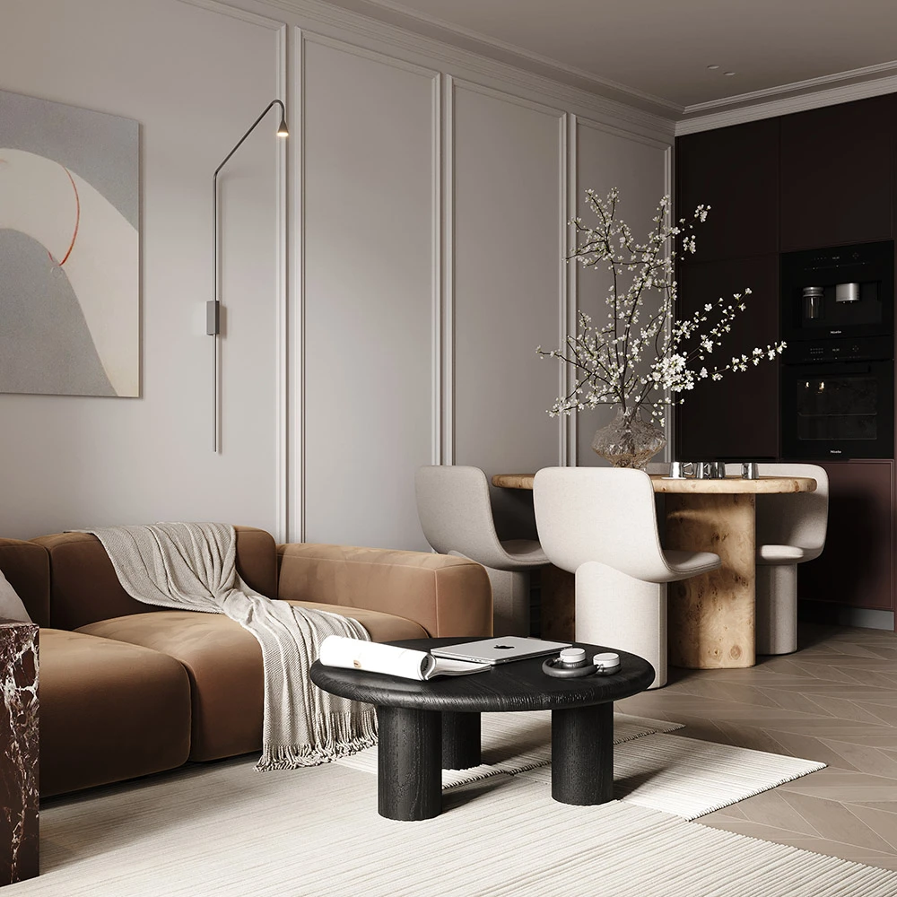Scène 3D d'intérieur d'appartement moderne (6)