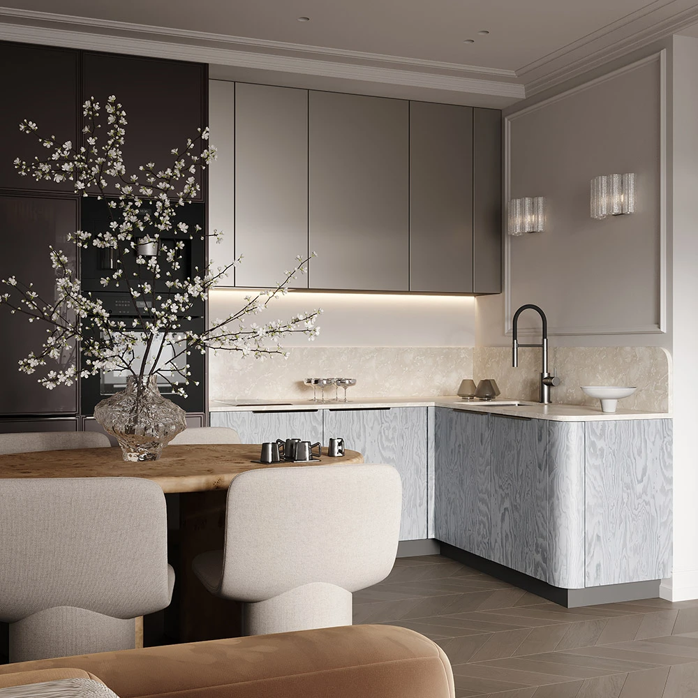 Scène 3D d'intérieur d'appartement moderne (8)