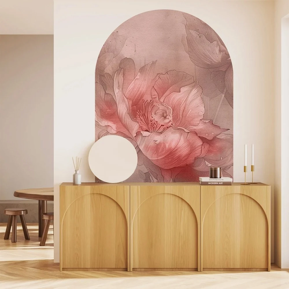 Wallpaper Wall Art Papaveri Mocha arc (2)