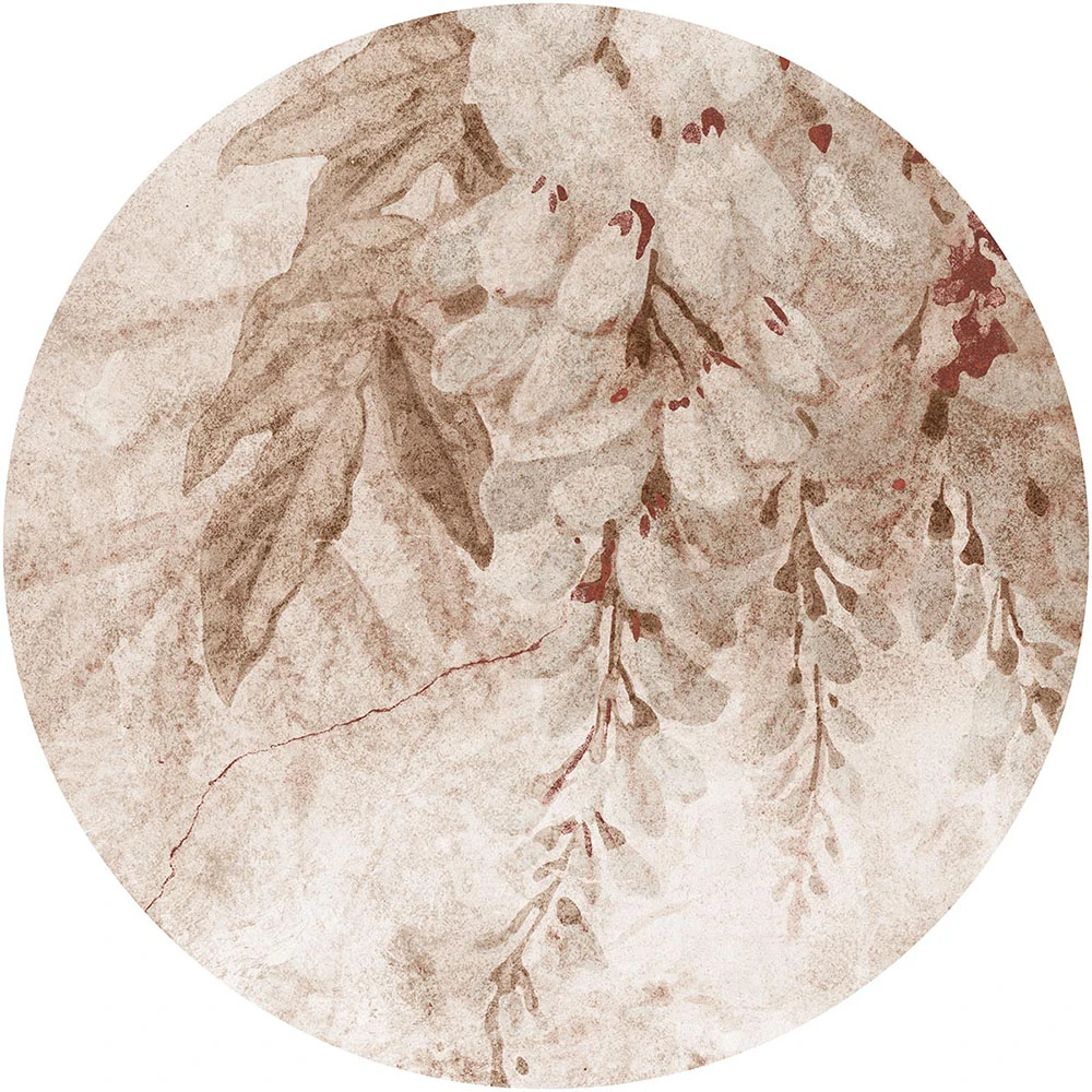 壁纸 Wall Art 紫藤米色圆圈