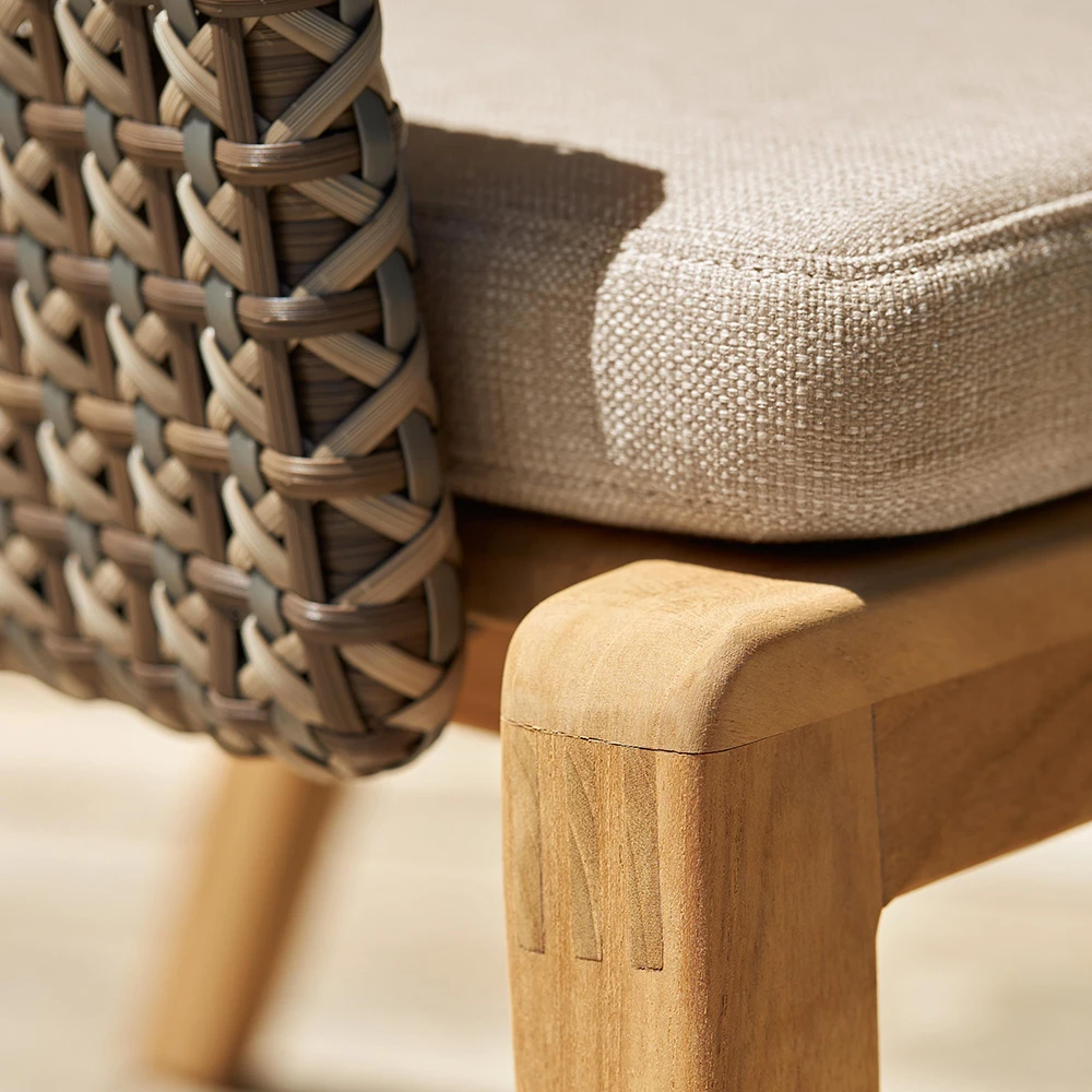Armchair Calypso teak & Kris Kross woven back (2)