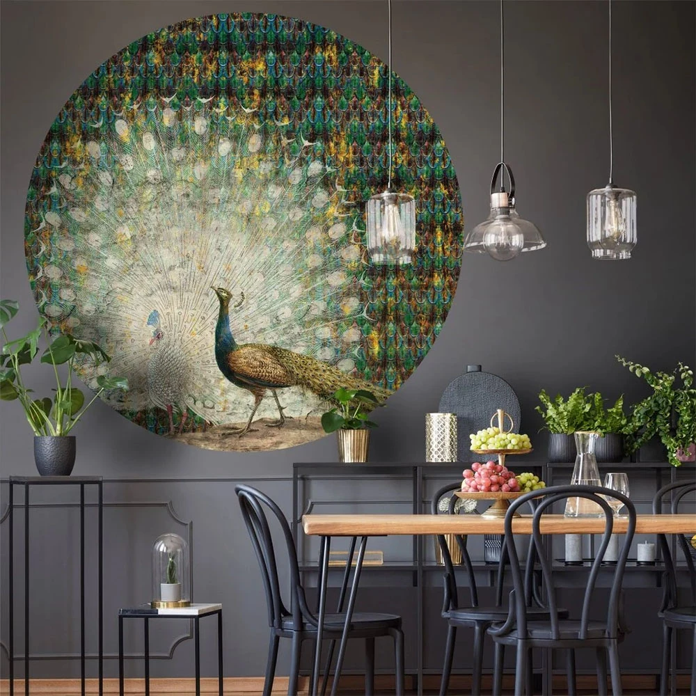 Wallpaper Peacock circle (2)