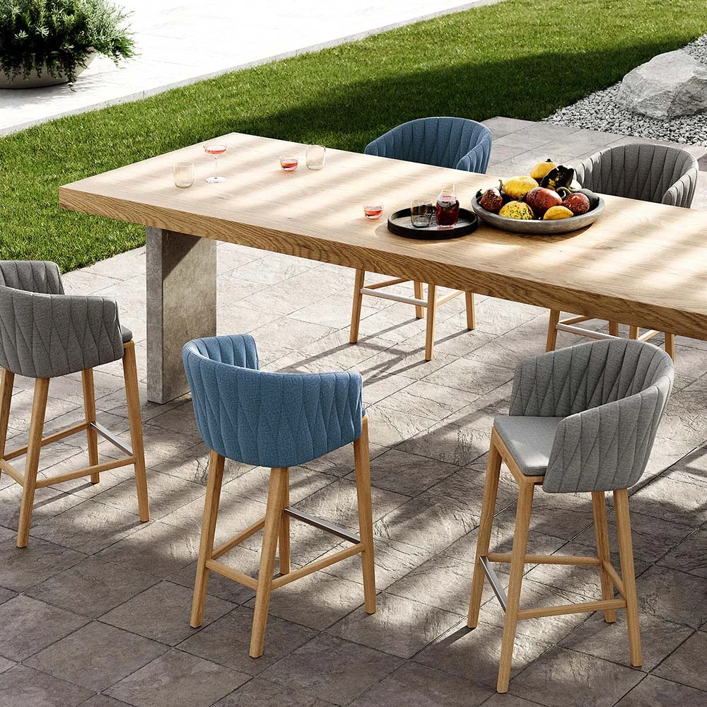 Bar Chair Calypso teak & upholsteryCalypso bar chair teak & upholstery (2)