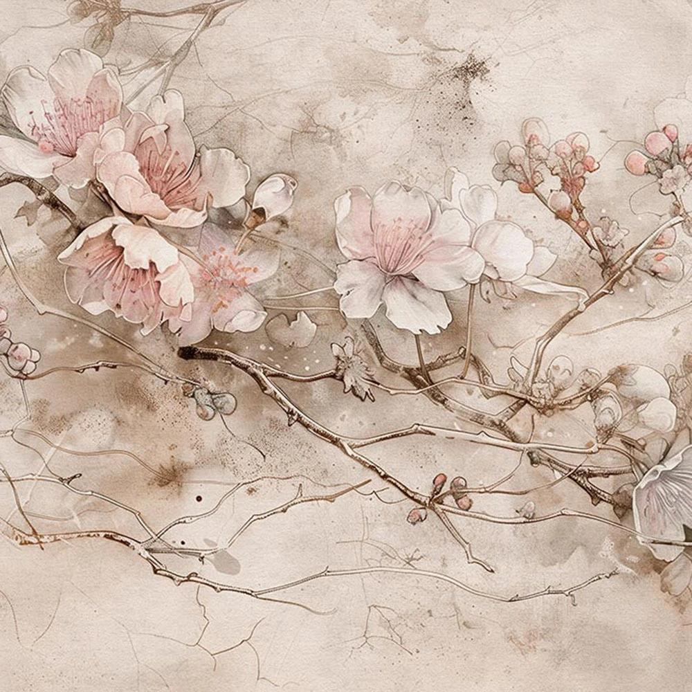 Wallpaper Sakura Beige