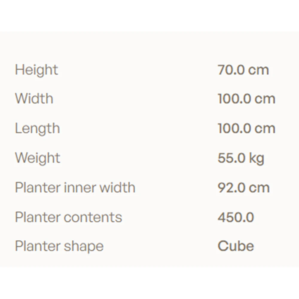 Planter  Botaniq Teak 100x100cm (4)