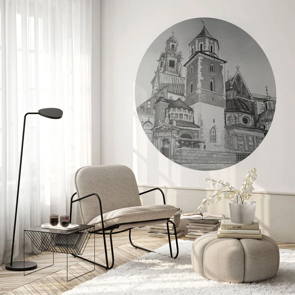 Wallpaper Wall Art Wawel circle (2)