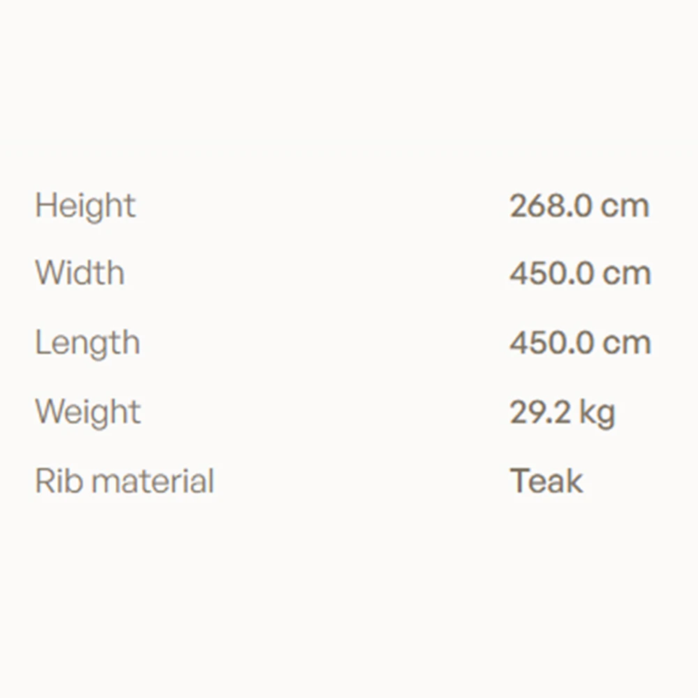 Parasol Royal Botania Shady 4500mm (3)