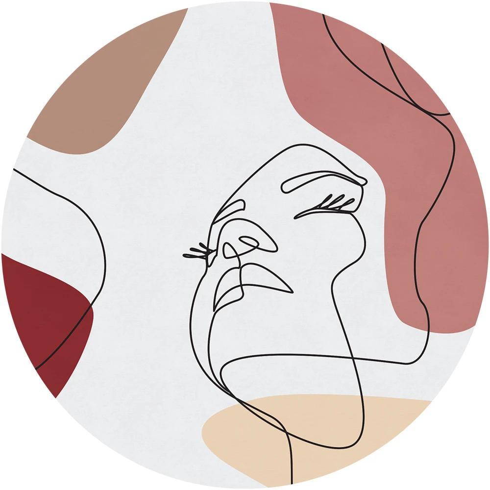 Papel pintado Wall Art Layla Maroon circle