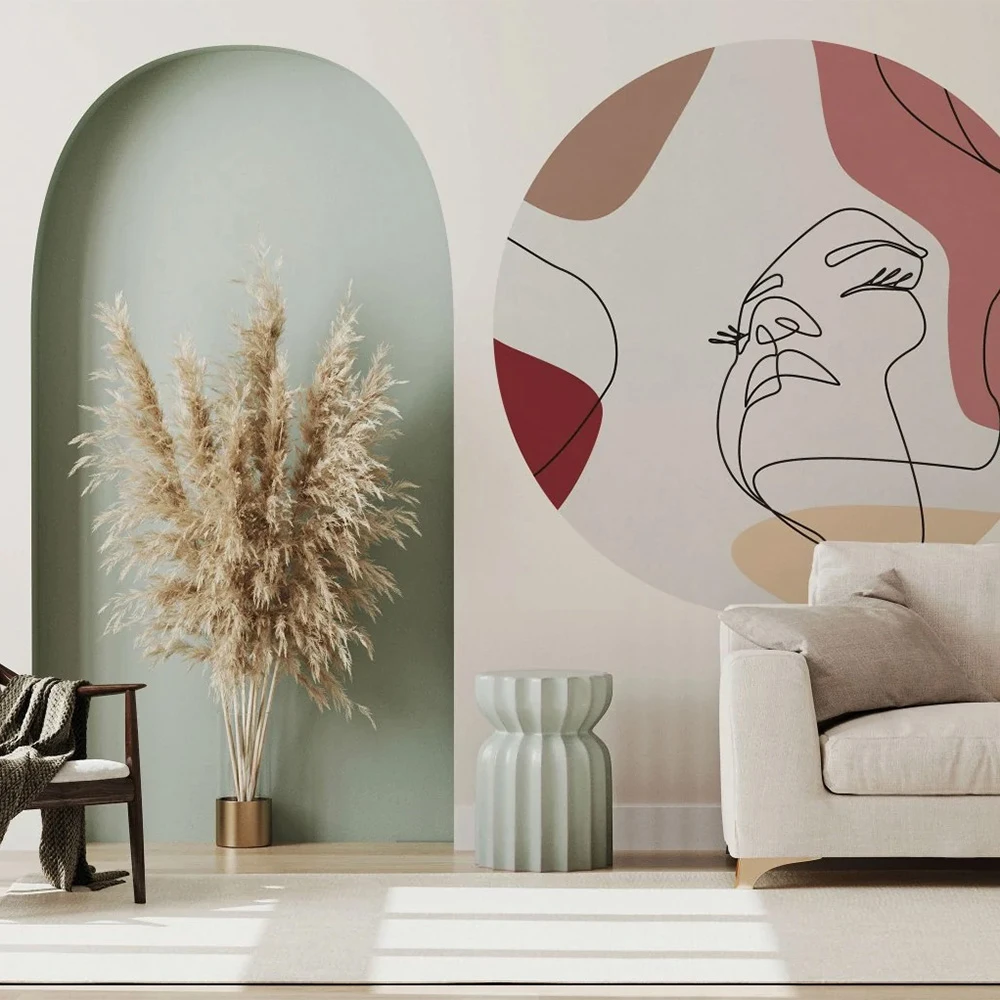Papel pintado Wall Art Layla Maroon circle (2)