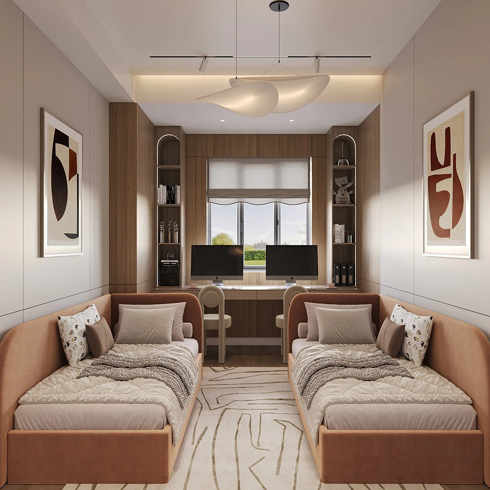Modern Children's Bedroom Interior 3D Scene (3)