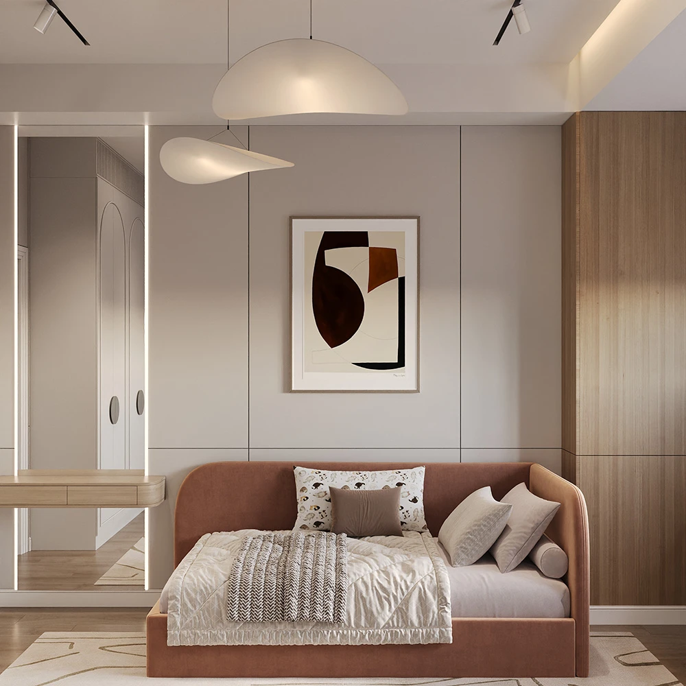 Modern Children's Bedroom Interior 3D Scene (5)