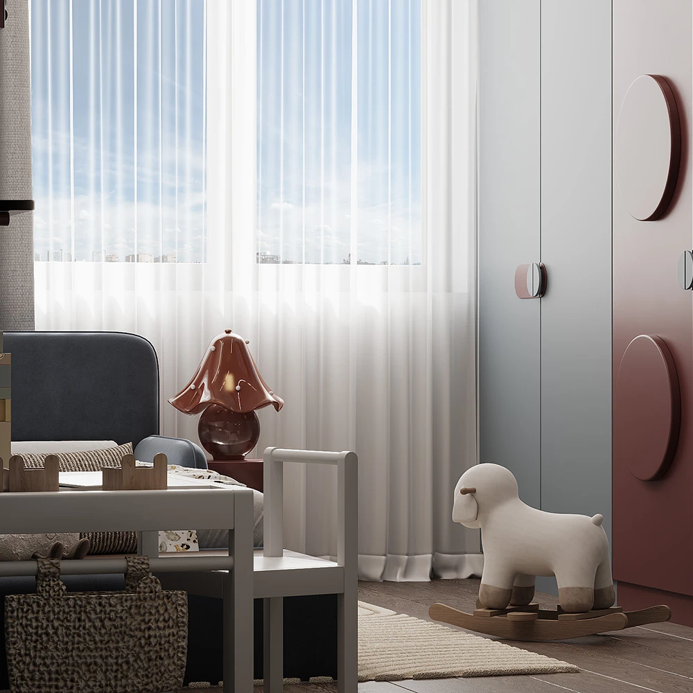 Modern Children's Bedroom 3D Scene (6)