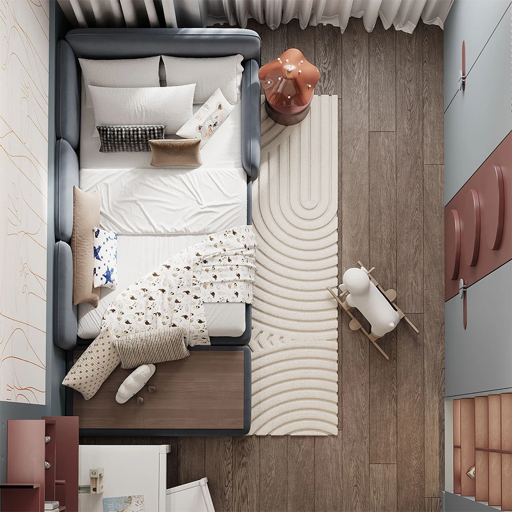 Modern Children's Bedroom 3D Scene (8)