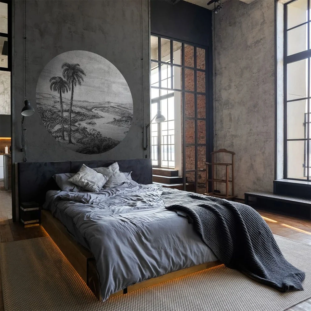 Wallpaper Wall Art Palm circle (2)