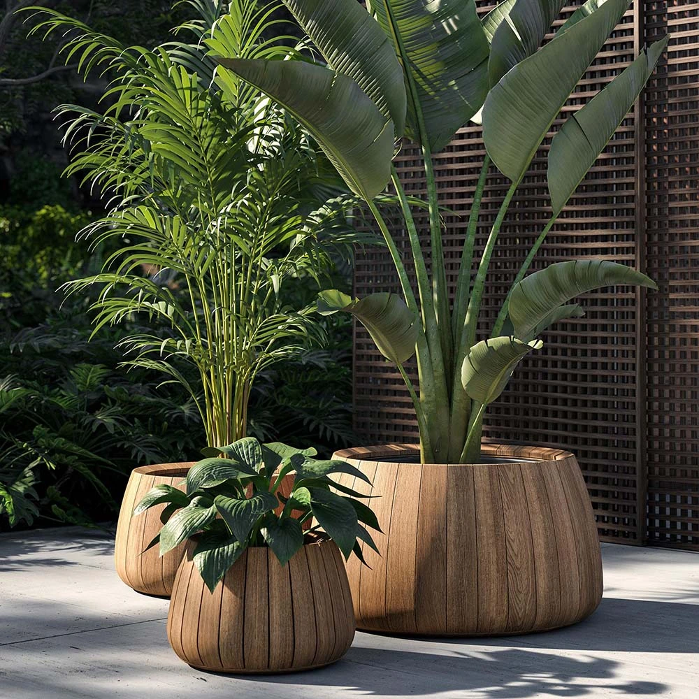 Planter Royal Botania Bariq teak Ø50 (2)